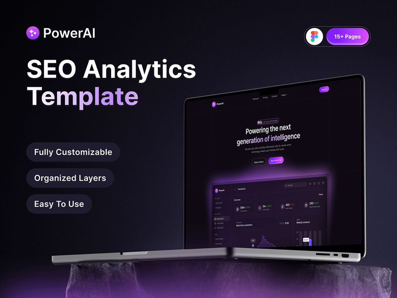 PowerAI – SaaS SEO Analytics Template