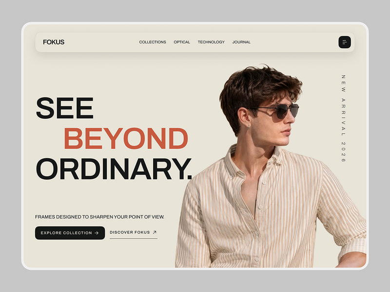 FOKUS - Eyewear Ecommerce Website UIUX Design