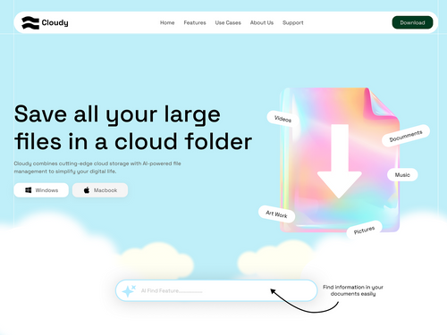 Cloud Safe Website Section by Peter Rock