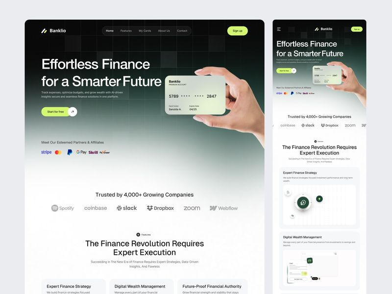 Finance SaaS Landing Page