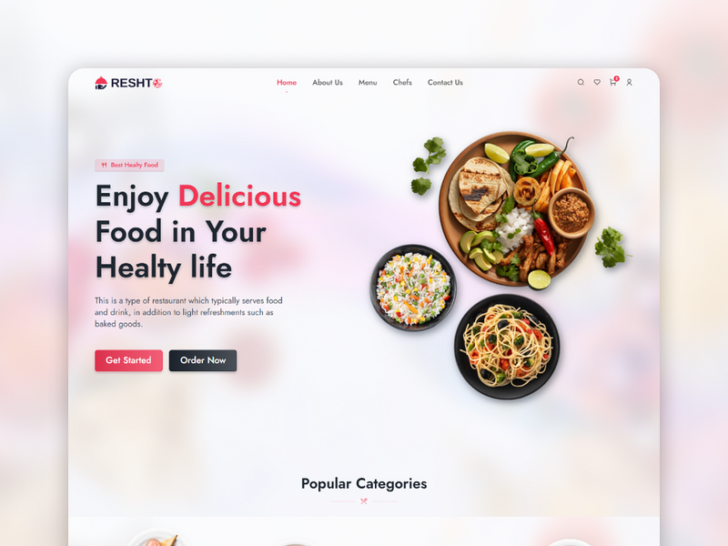 Reshto - Restaurant Template Page