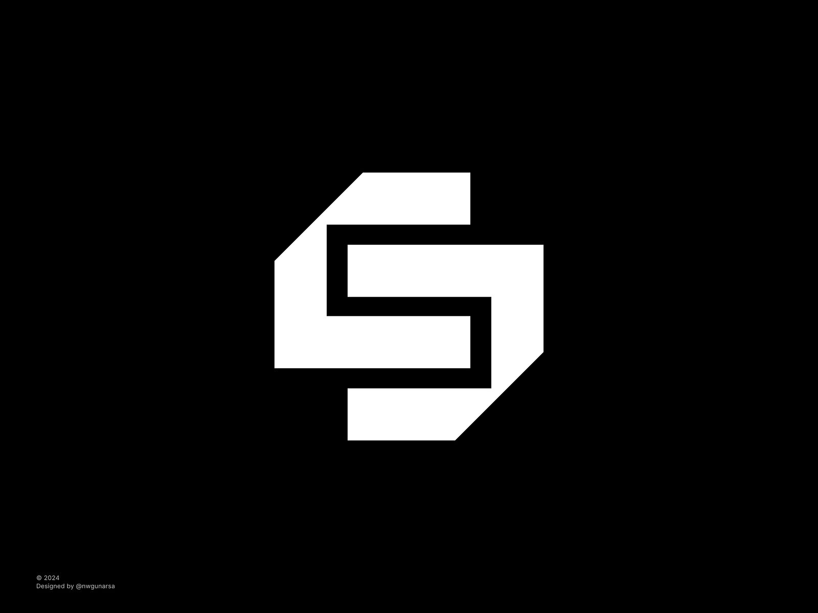 Modern letter C and G gaming logo by N.W. Gunarsa