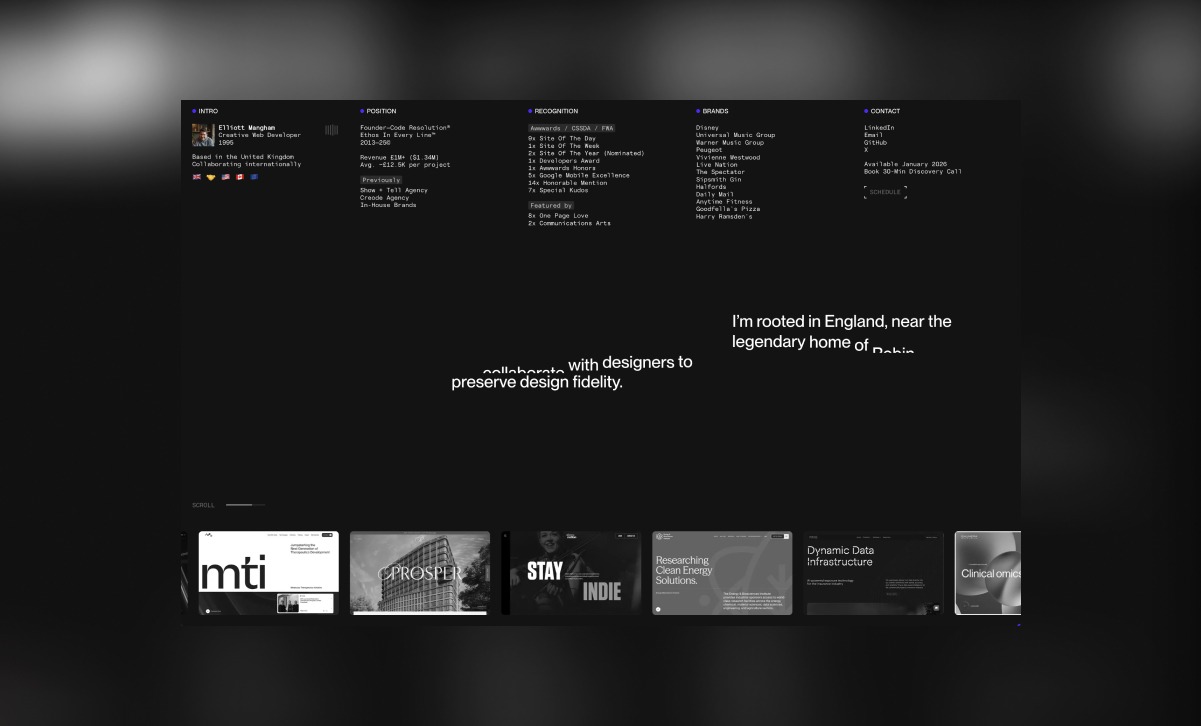 Elliott Mangham - Creative Web Developer | Award-Winning WordPress Developer