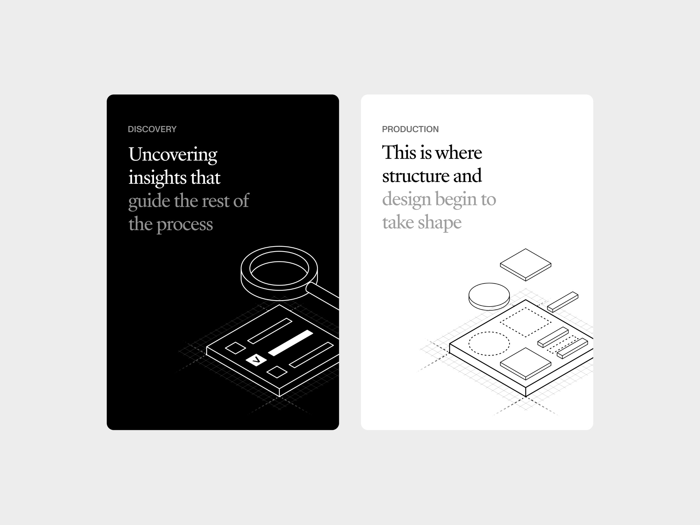 Cards black and white technical illustration