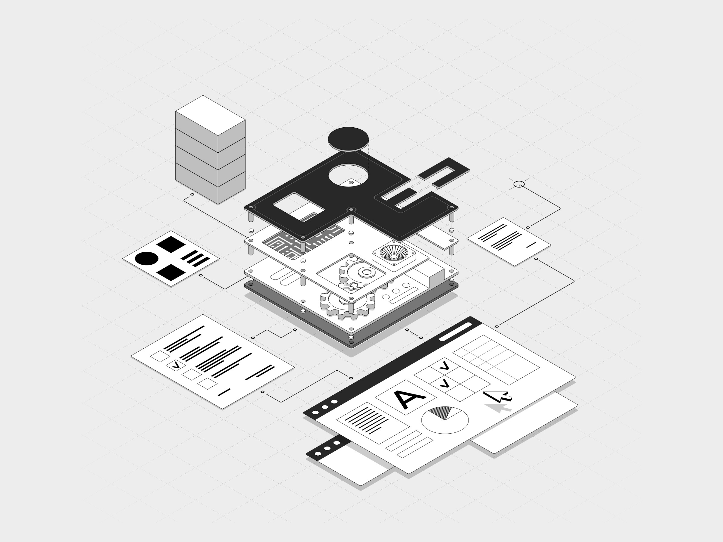 Isometric illustration animation hero section Image 0