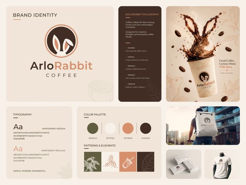 ArloRabbit Coffee | Premium Coffee Shop Branding