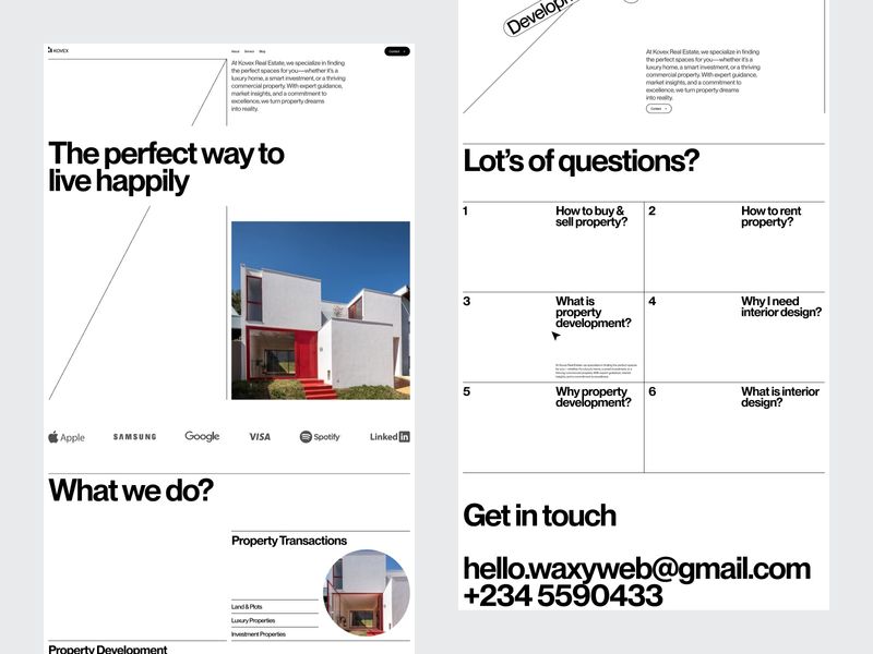 Real Estate Agency Website — Full-Page Web Design