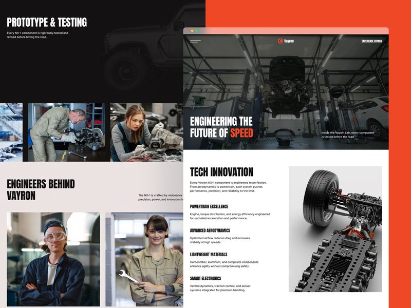 VAYRON — Electric Vehicle Website Template