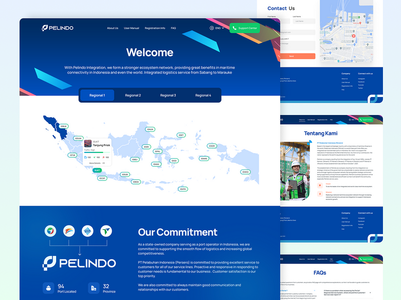 Port & Terminal Customer Portal - Landing Page