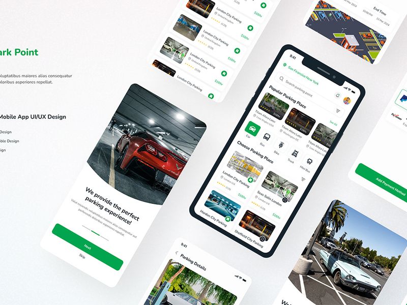 Car Parking Mobile App UI/UX Design