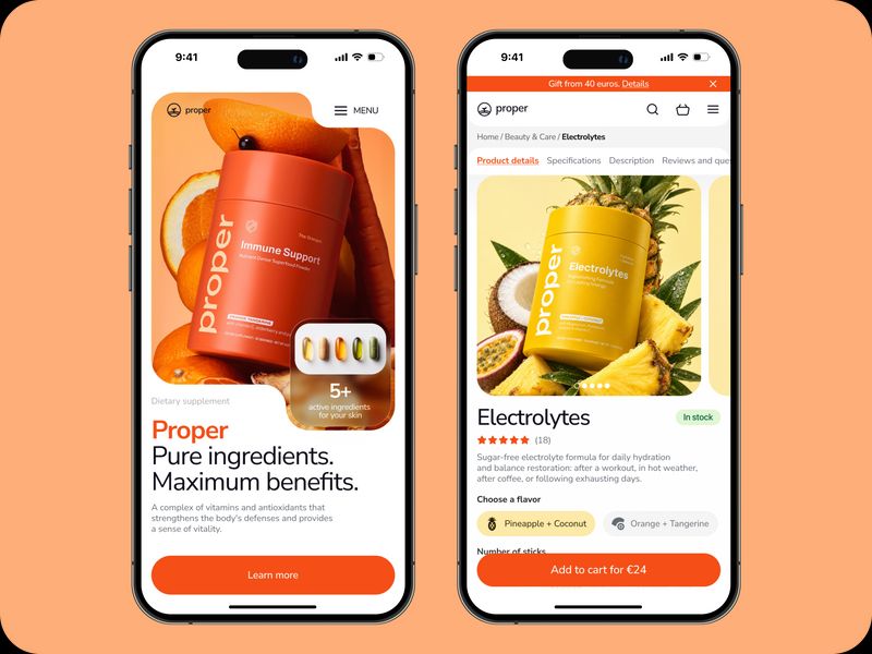 Proper — Product Page (E-commerce UI)