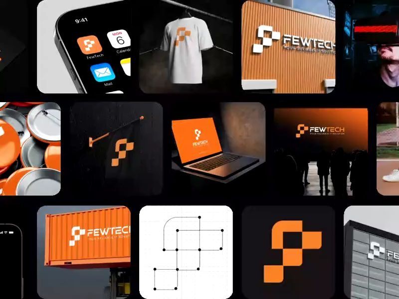 Technology Logo Branding, IT Logo, letter F