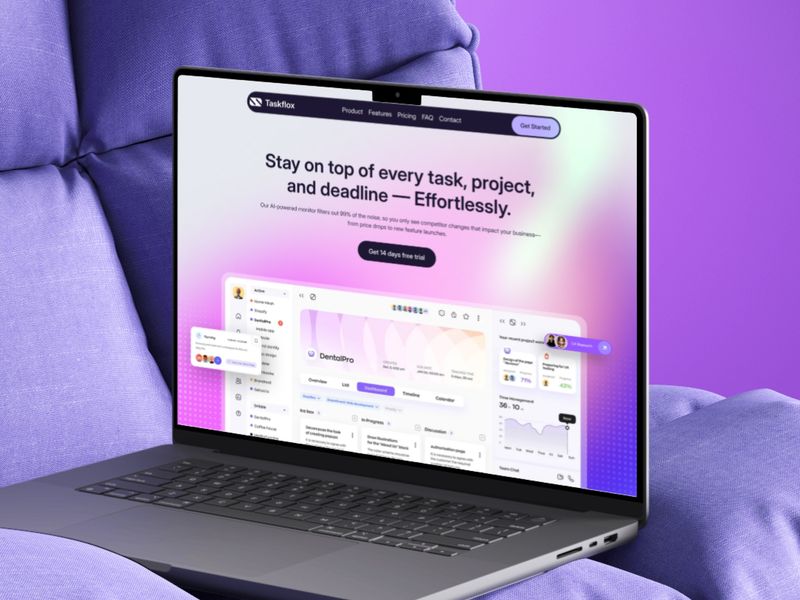 Task management Landing Page Header