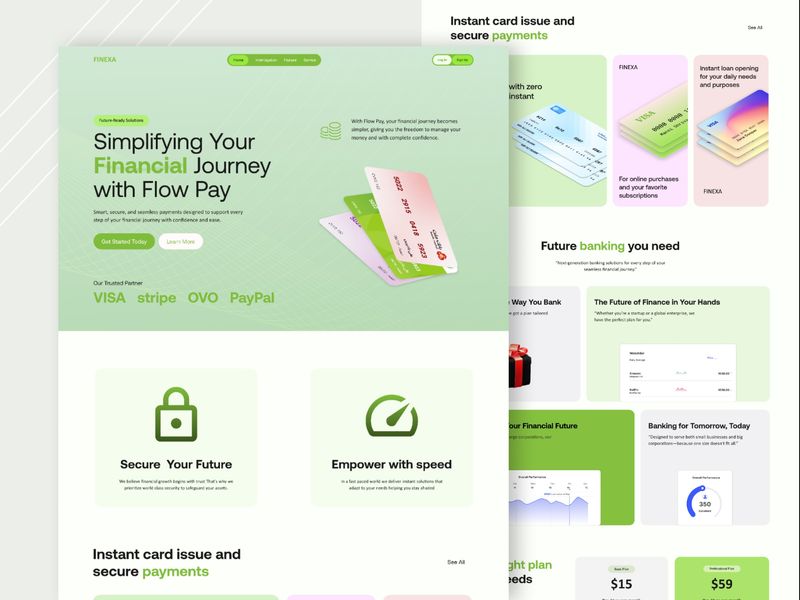 AI Fintech Startup Landing Page