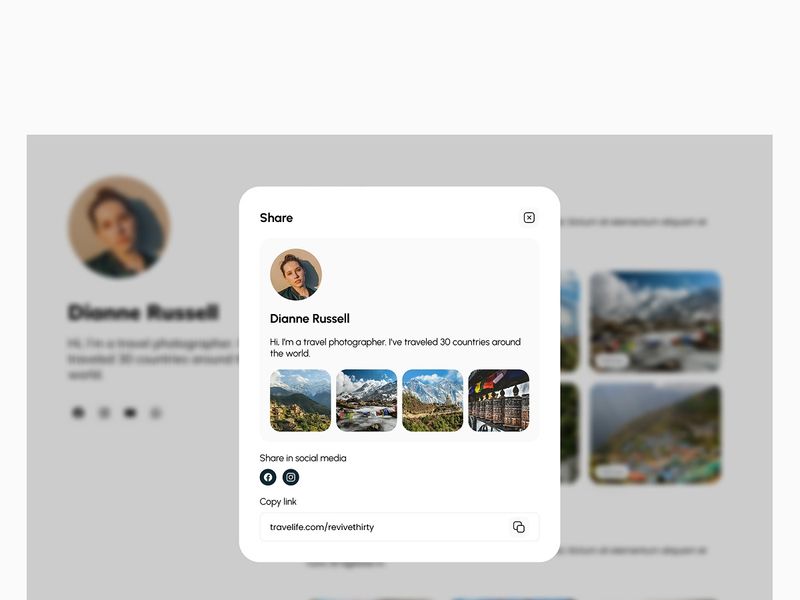 Share your Profile UI