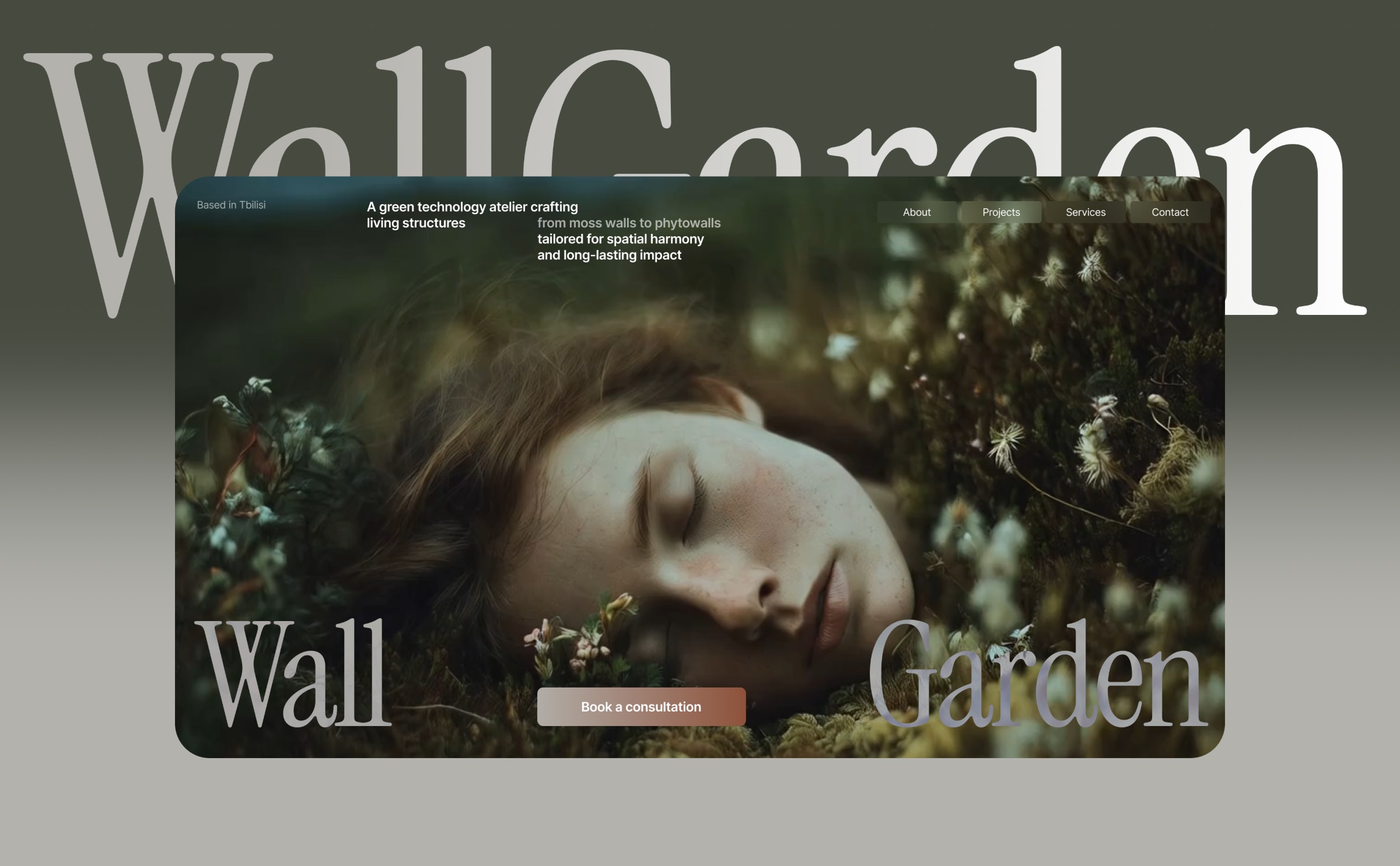Wall Garden — Green Technology Atelier Website Design Image 0