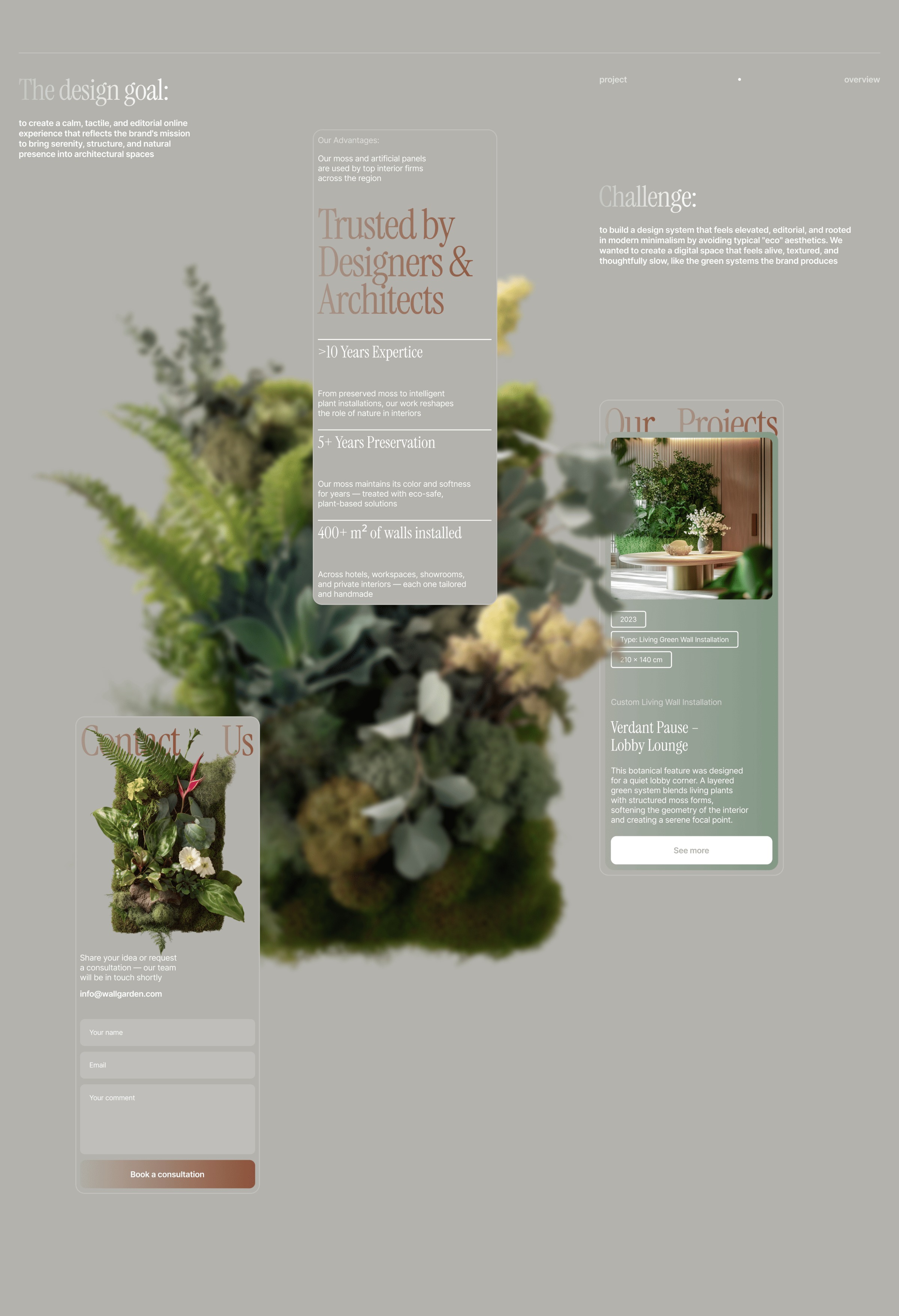 Wall Garden — Green Technology Atelier Website Design Image 1
