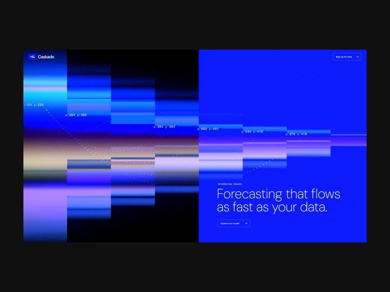Hero Concept for AI Forecasting Start-up