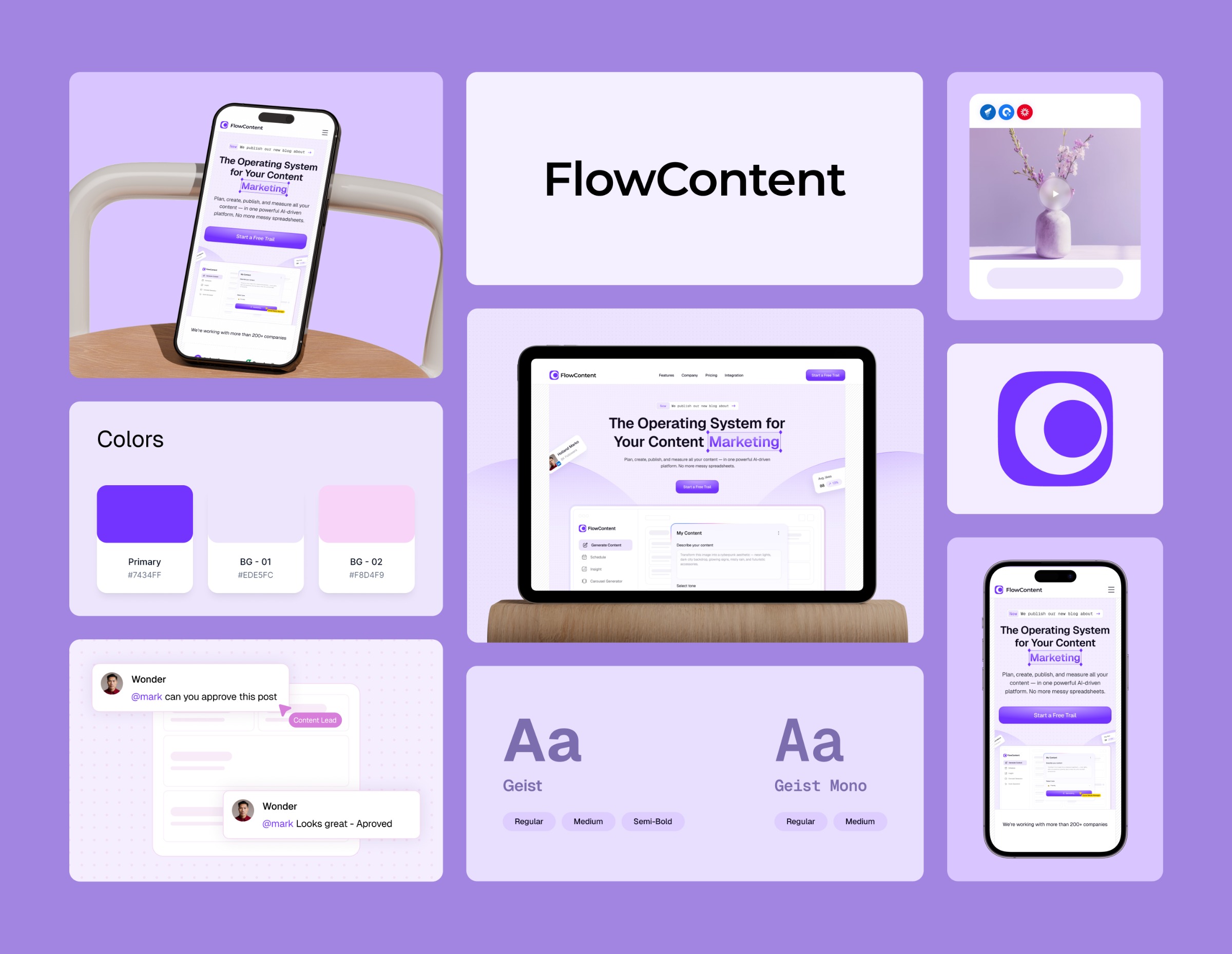 FlowContent — Content Marketing SaaS Template Image 0