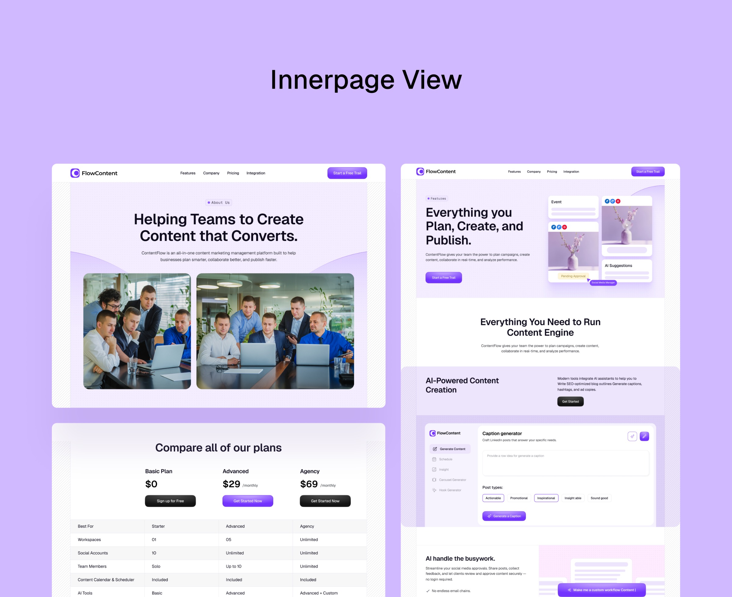 FlowContent — Content Marketing SaaS Template Image 8