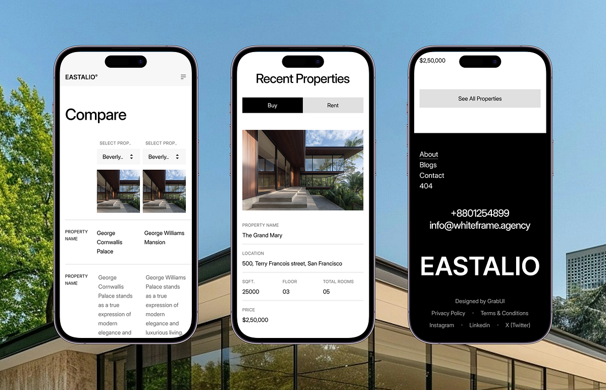 Mobile Real Estate UX — Eastalio App Architecture Image 0