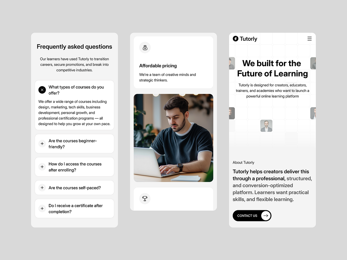 Mobile Responsive UX/UI for E-Learning Platform Image 4