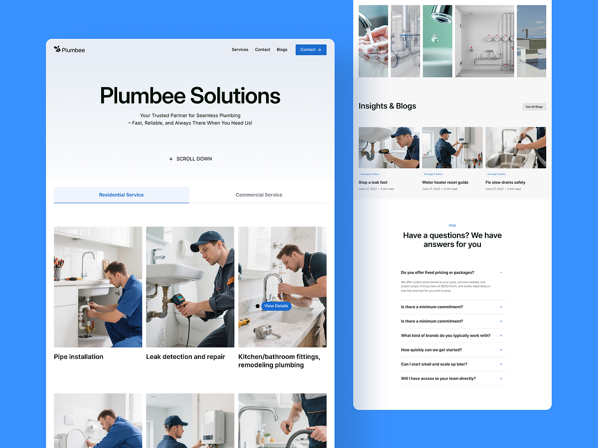 Plumbee - Ultimate Plumbing & Home Services Website Template Image 1