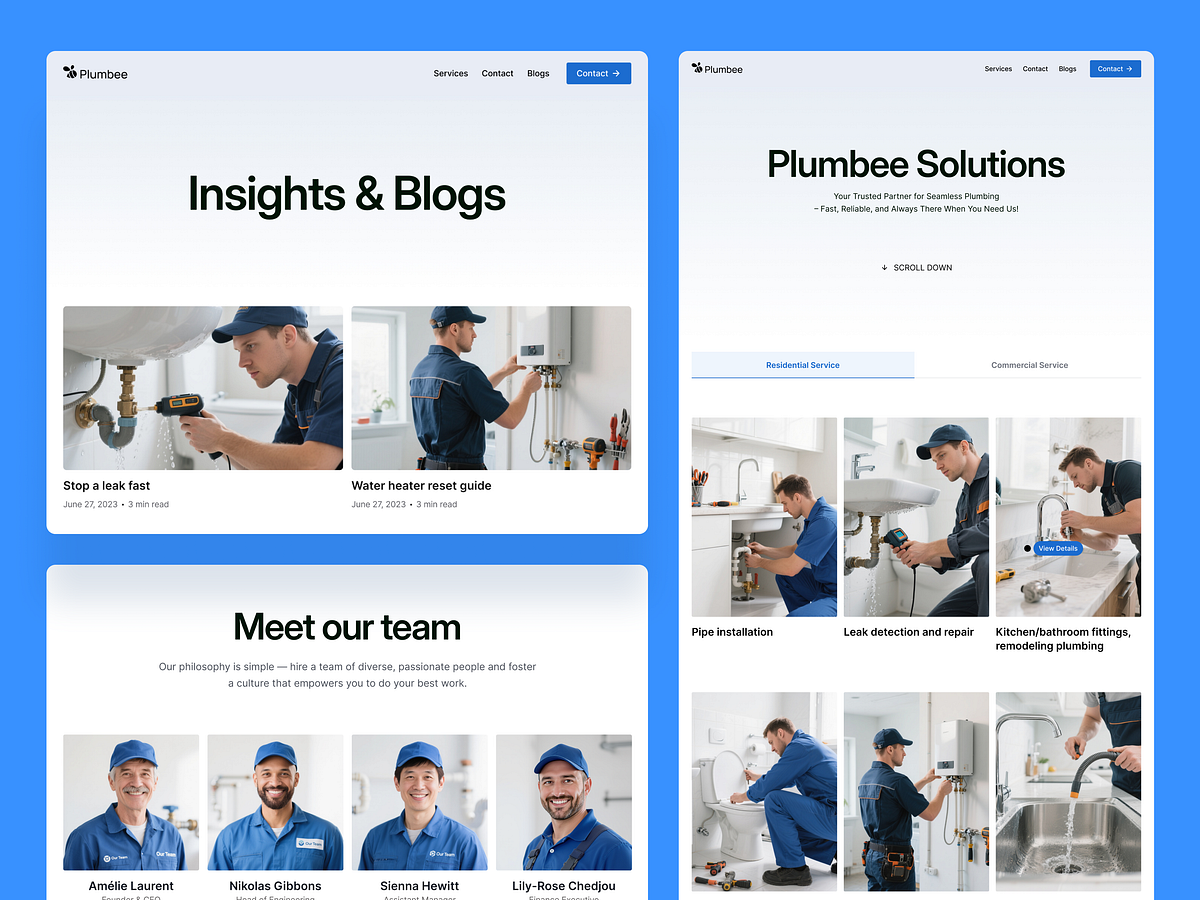 Plumbee - Ultimate Plumbing & Home Services Website Template Image 2
