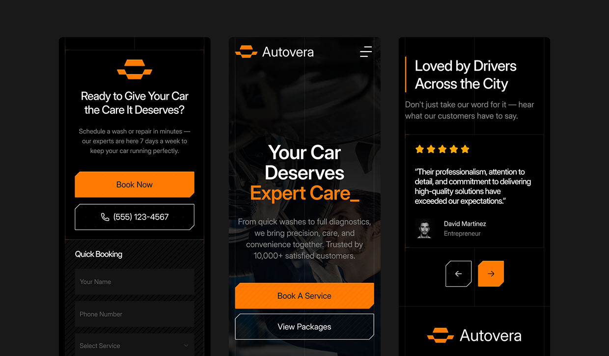 Autovera: Premium Car Wash & Repair UI Kit Image 11