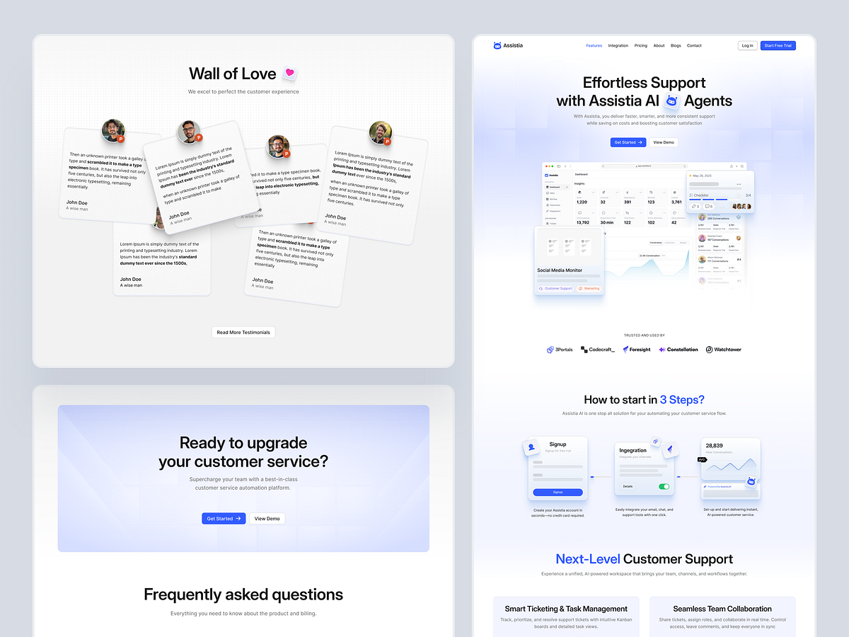 Assistia — AI Startup & SaaS Web Interface Design Image 1