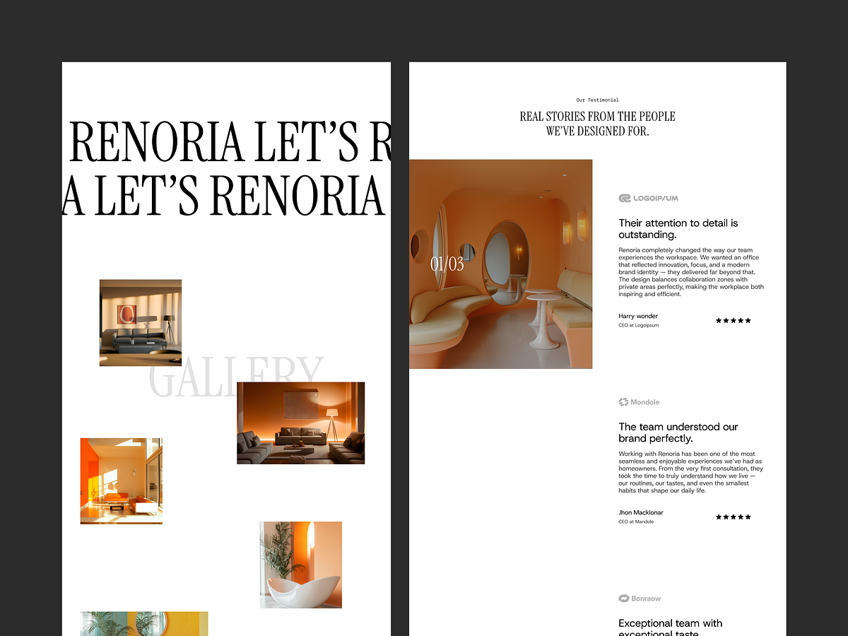 Renoria — Architecture & Interior Framer Template Image 0