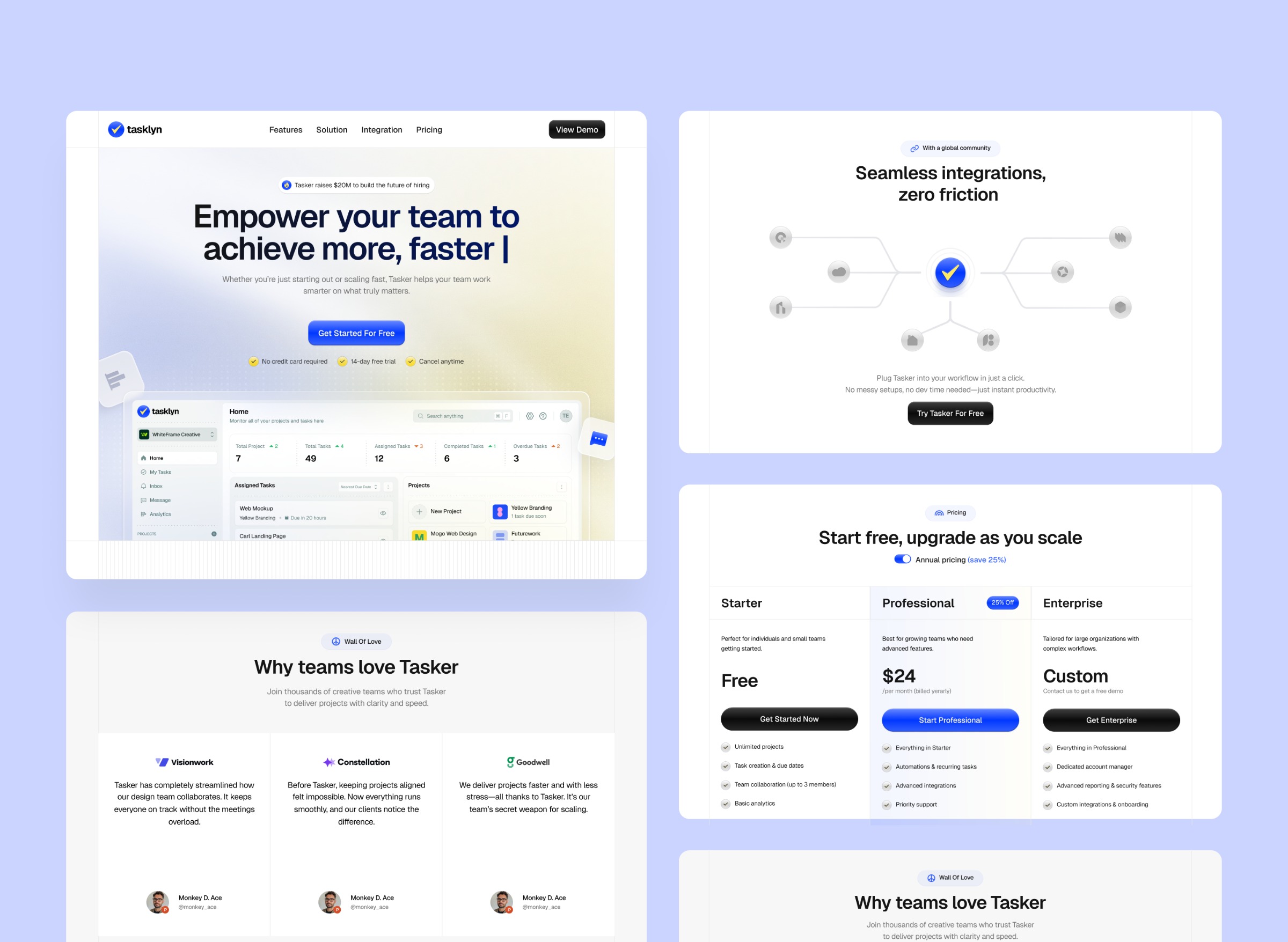 Tasklyn — SaaS & Project Management Dashboard UI Kit Image 5