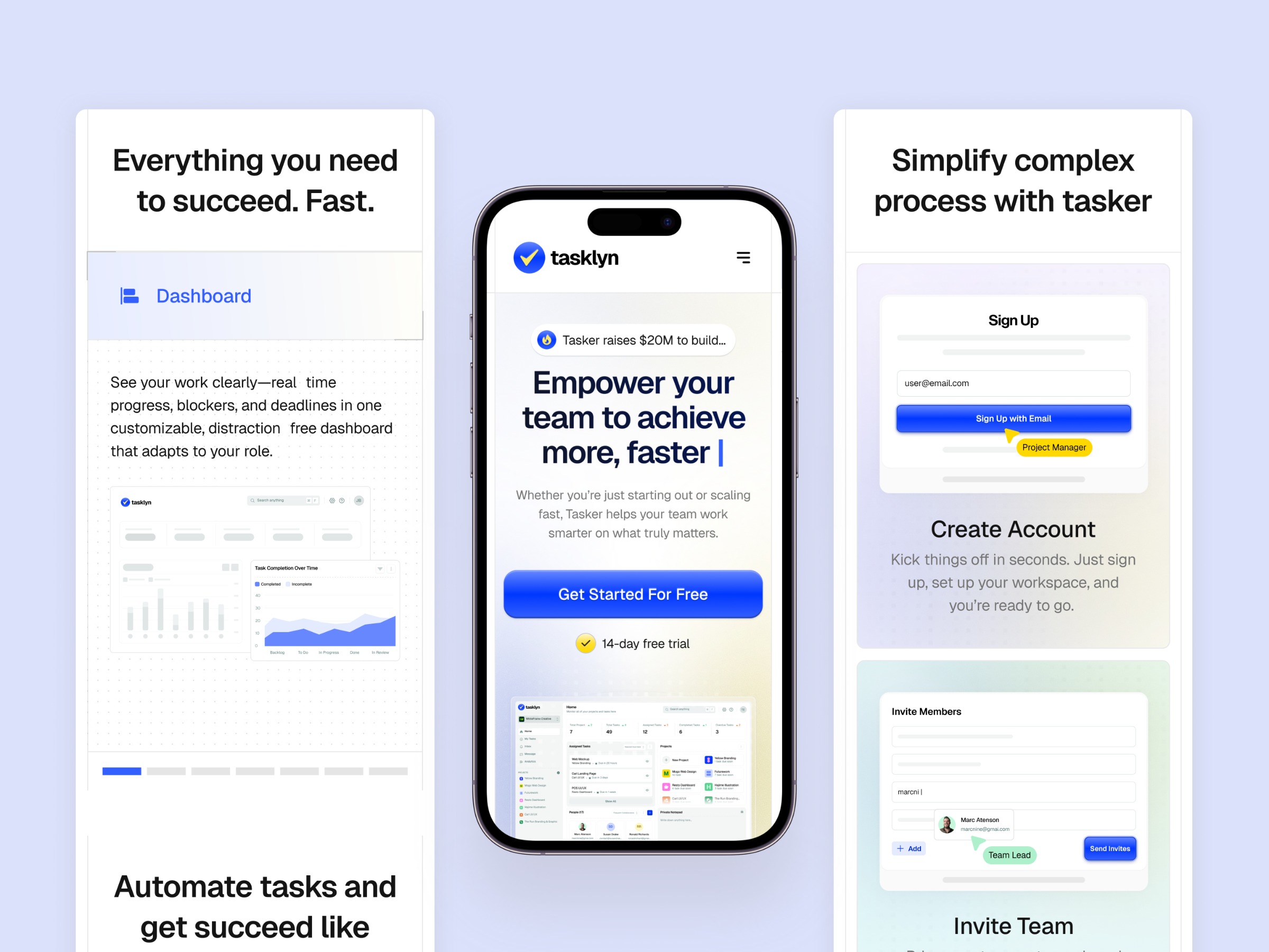 Tasklyn — SaaS & Project Management Dashboard UI Kit Image 8