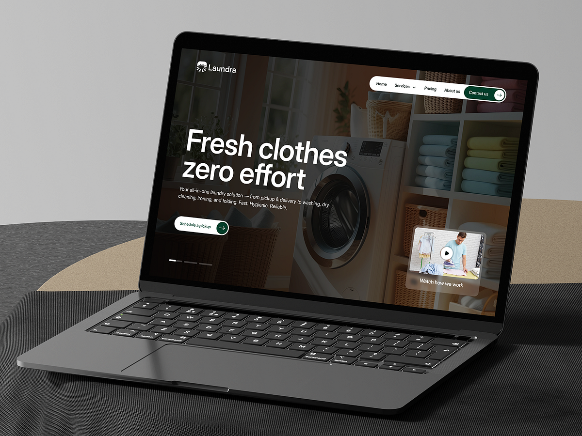 Full Design System: Laundra Dry Cleaning Website