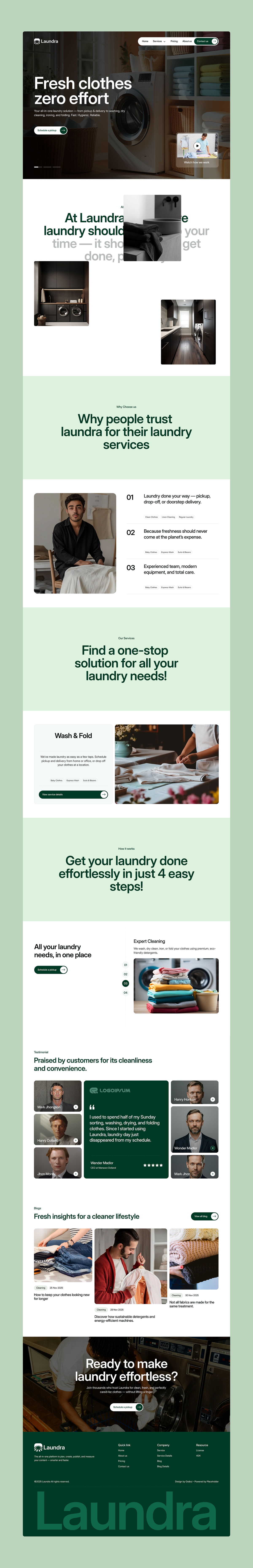 Full Design System: Laundra Dry Cleaning Website Image 4