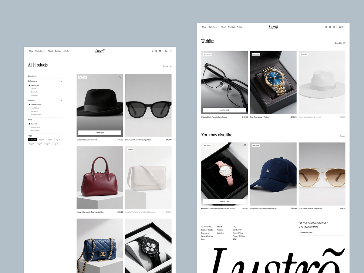 Lustro — Premium Fashion E-Commerce Framer Template Image 2