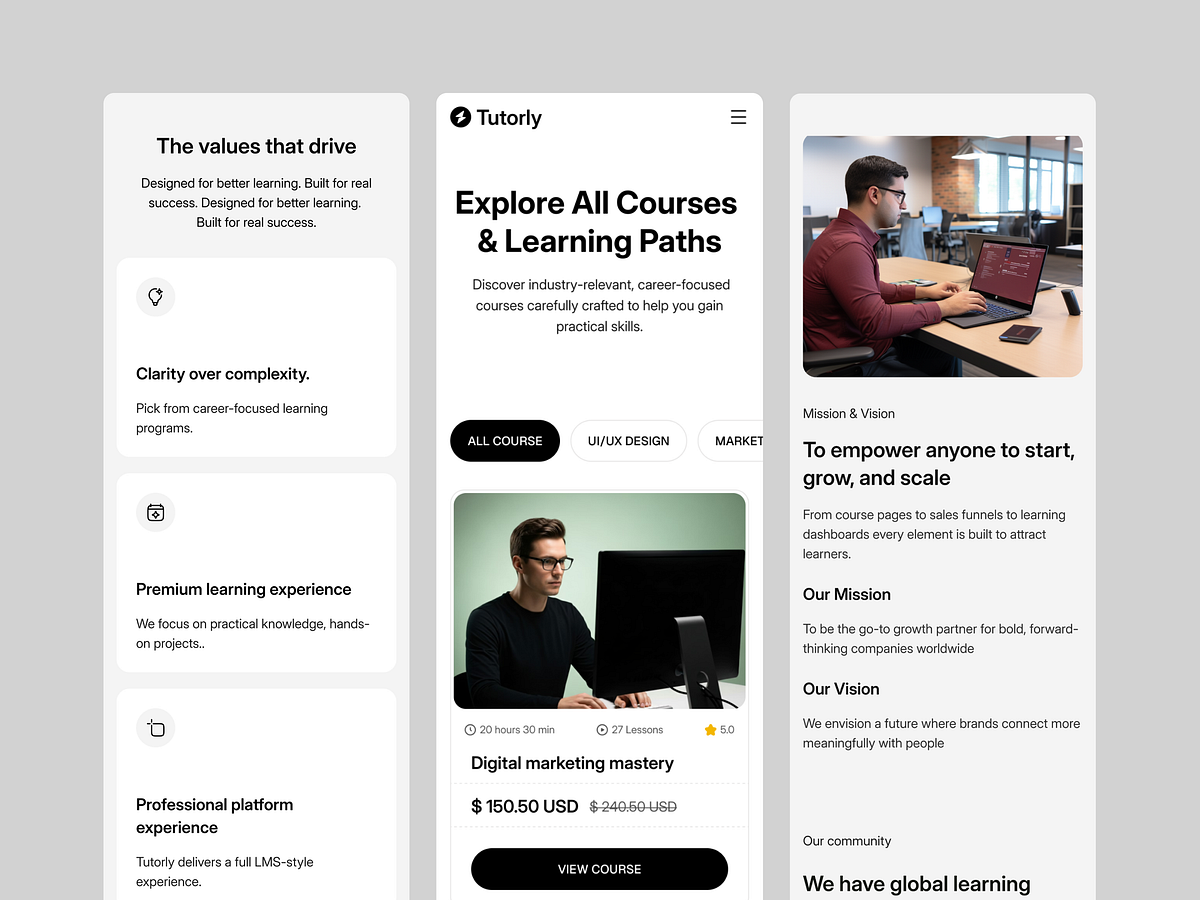 Tutorly — UI Kit & Design System for Education Image 2