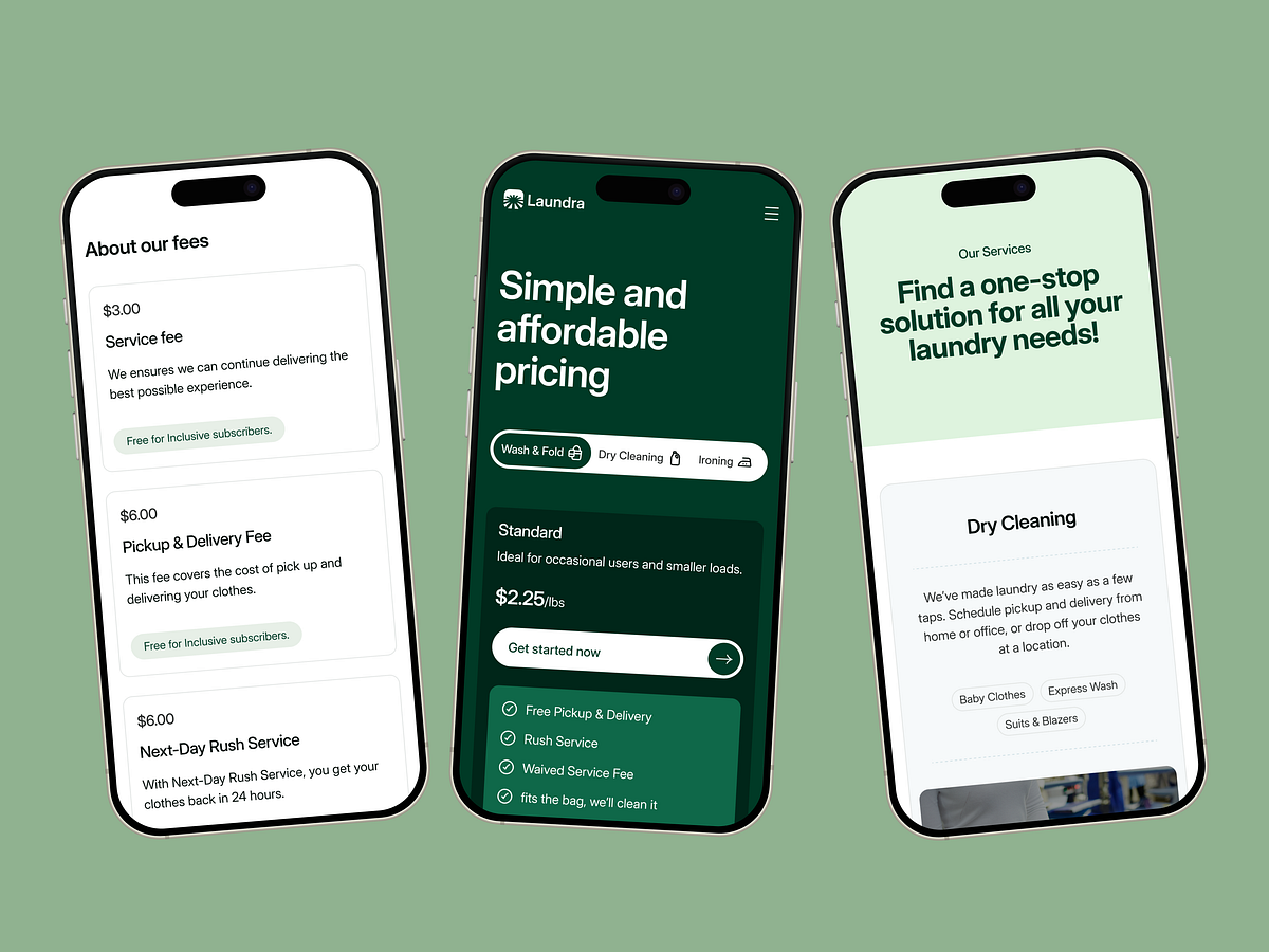 Mobile-First Experience — Laundra Responsive UI