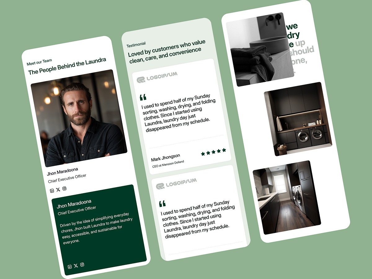 Mobile-First Experience — Laundra Responsive UI Image 3