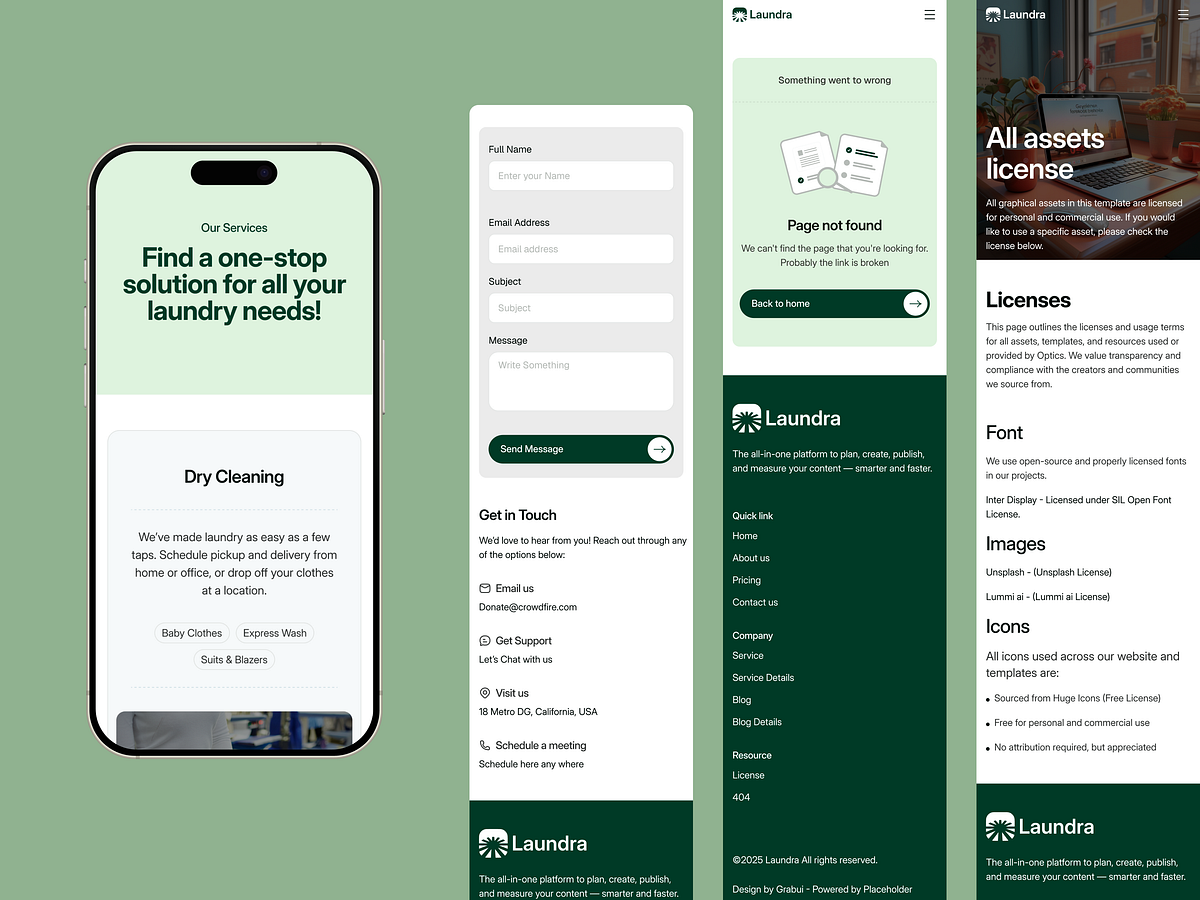 Mobile-First Experience — Laundra Responsive UI Image 4