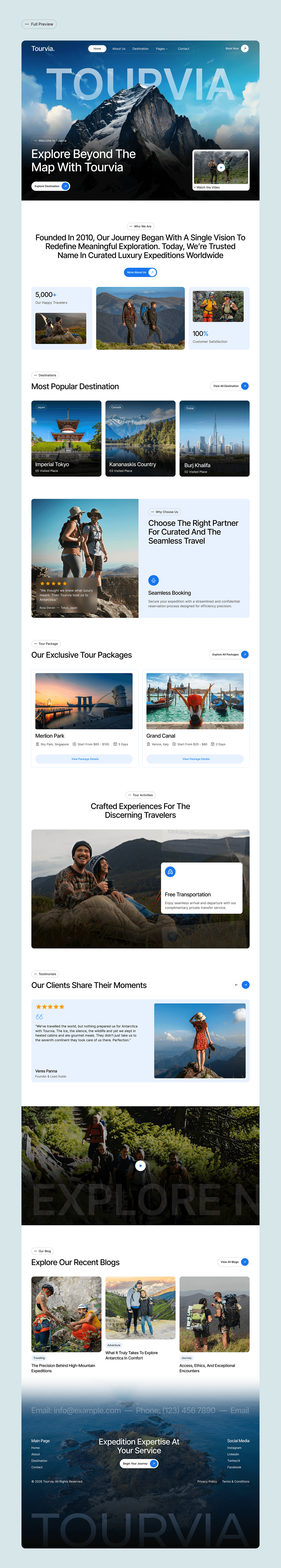 Tourvia - Travel Agency Website Image 7