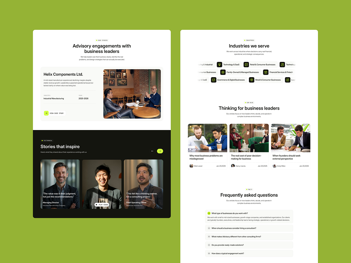Advisory — Professional Consulting & Finance Website Template Image 1