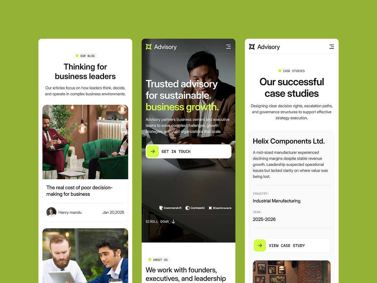 Advisory Template — Fully Responsive Design for Every Device Image 0
