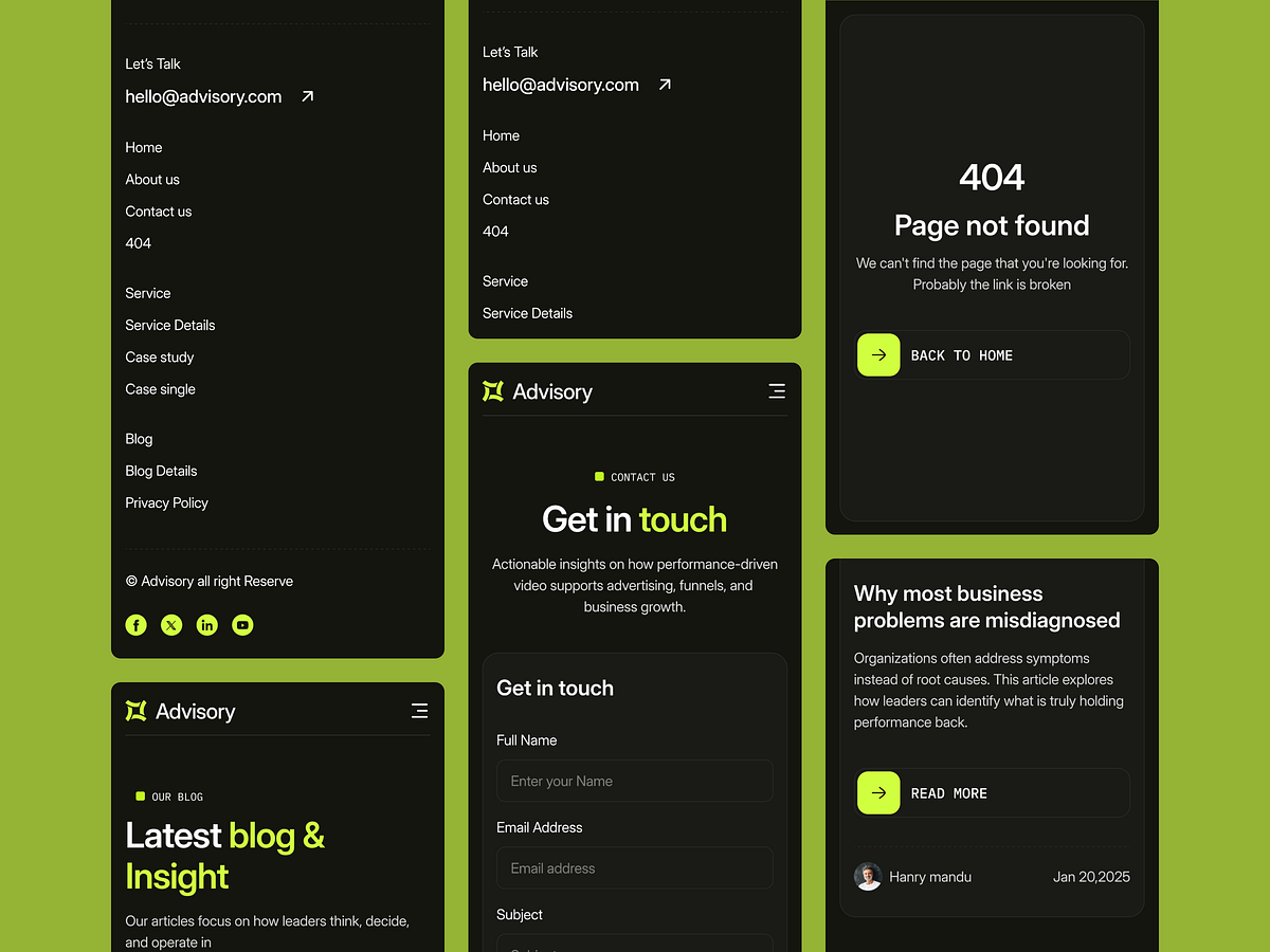 Advisory Template — Fully Responsive Design for Every Device Image 1