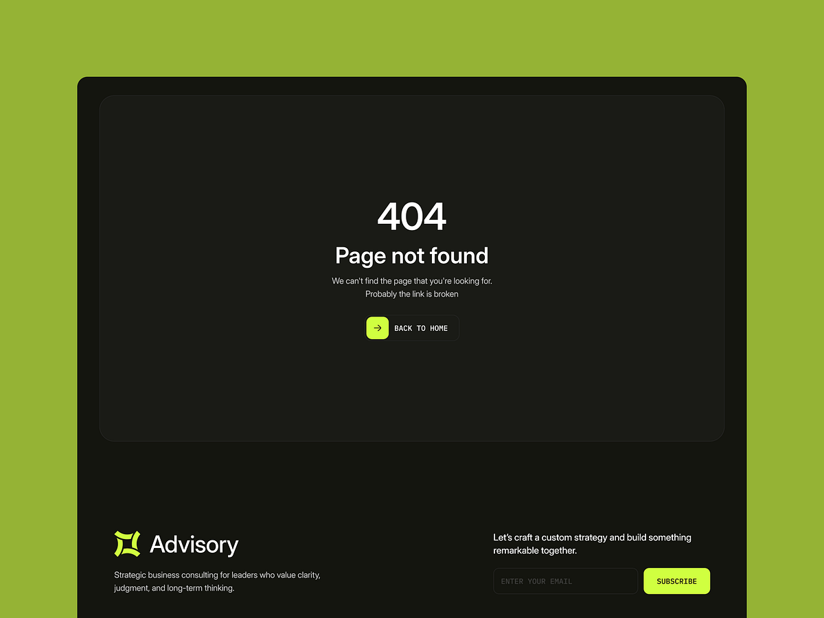 Advisory Template — Key Pages Designed to Convert Image 0