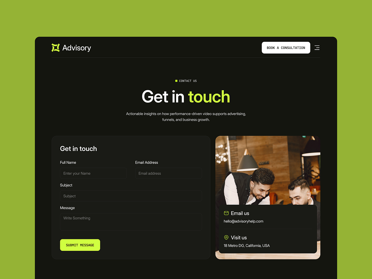 Advisory Template — Key Pages Designed to Convert Image 1