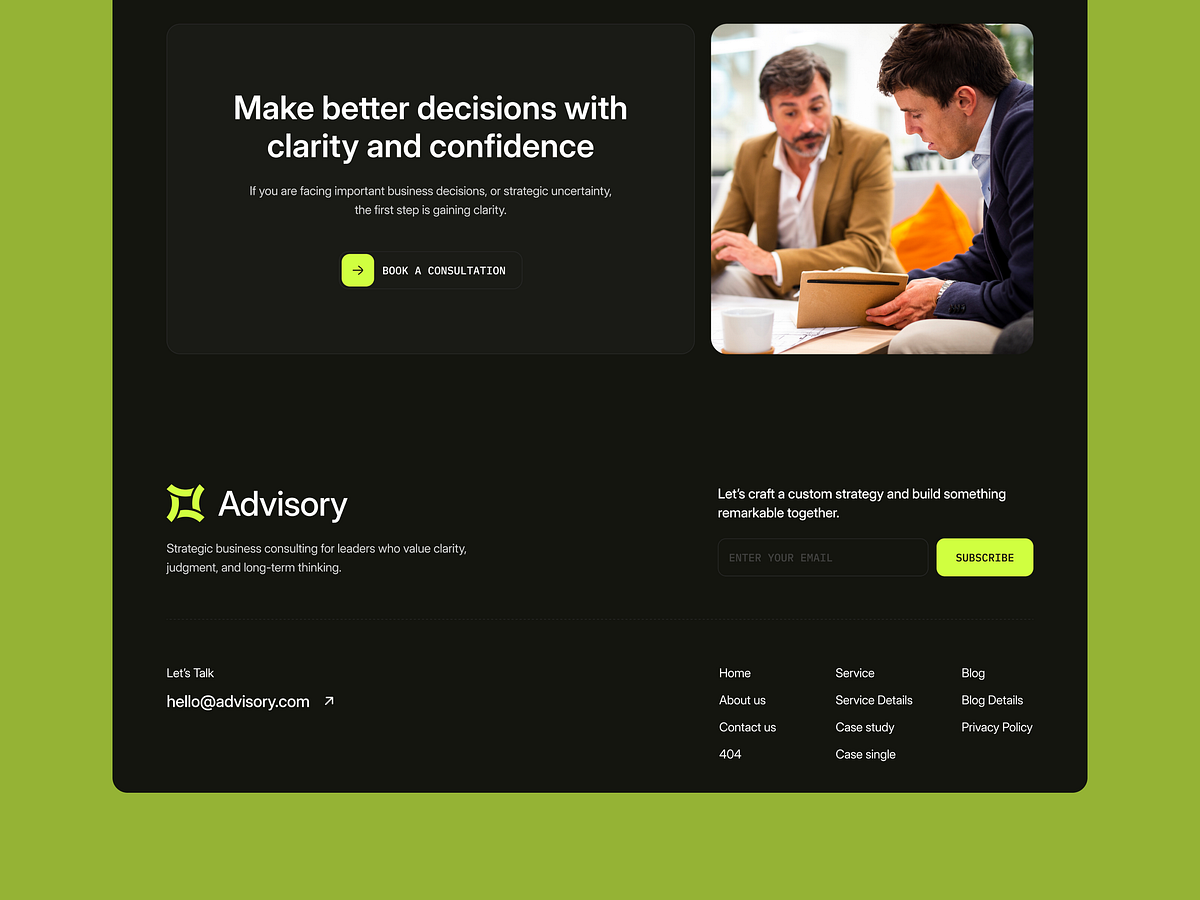 Advisory Template — Key Pages Designed to Convert Image 3