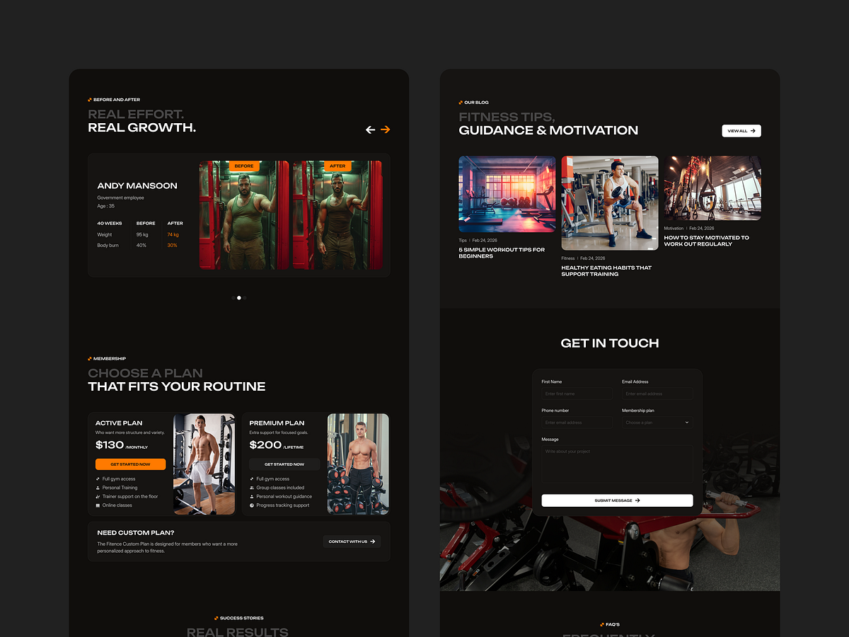 Fitence Fitness Website Template for Gym & Wellness Brands Image 1