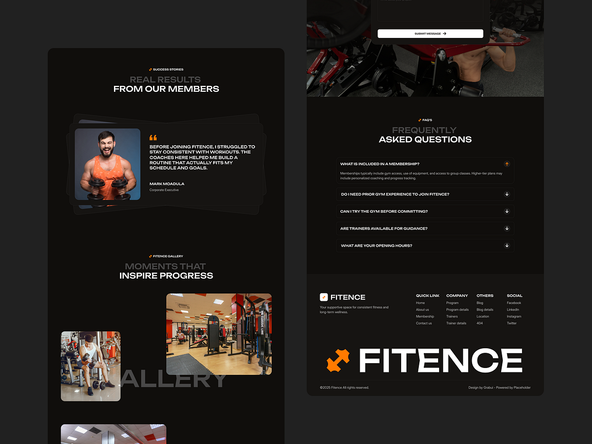 Fitence Fitness Website Template for Gym & Wellness Brands Image 2