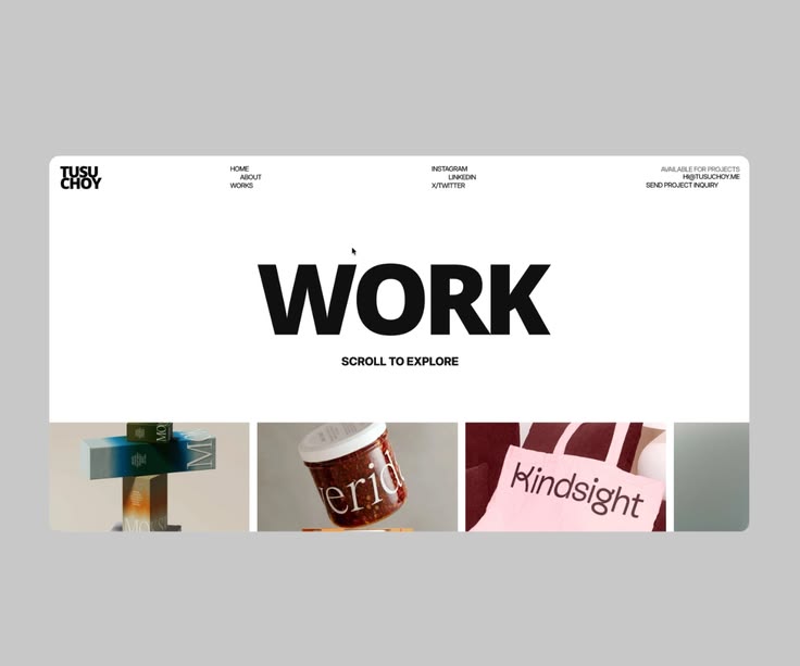Interactive Portfolio Grid | Tusu Webflow & Framer Template